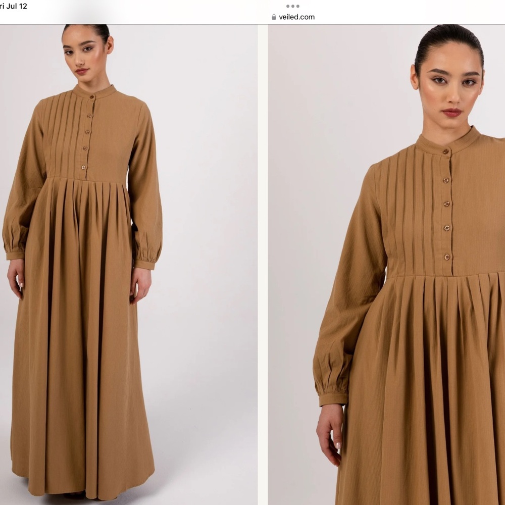 Veiled Collection -Mona Asymmetric Pleat Front Max Dress L